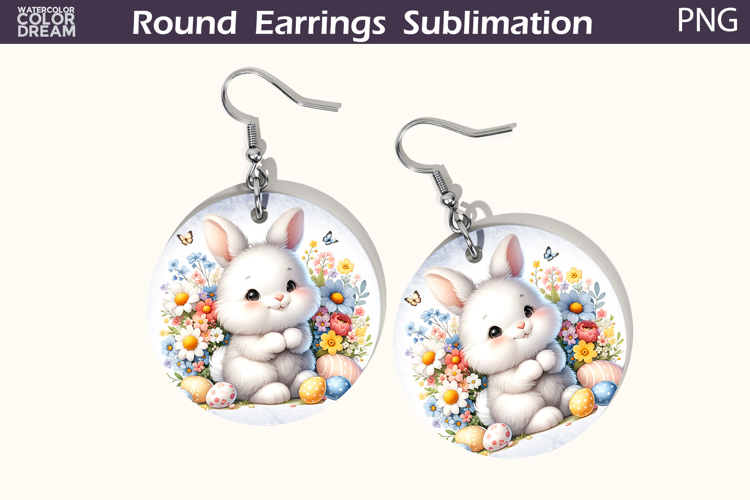 Easter Round Earrings | Easter Animal Earrings