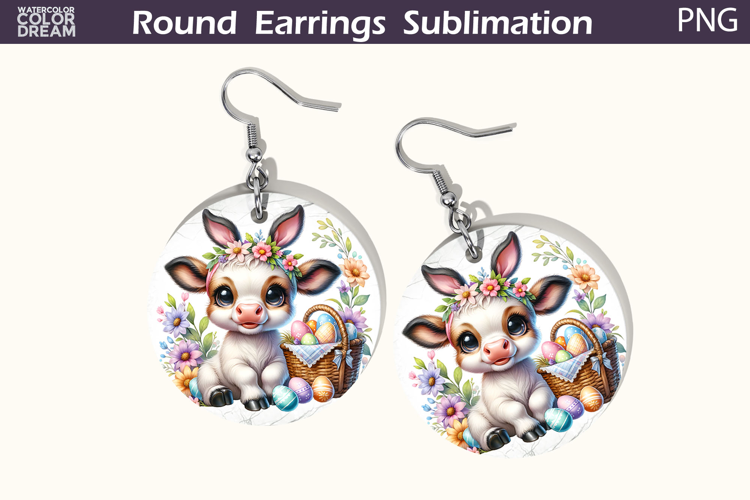 Easter Round Earrings | Easter Animal Earrings