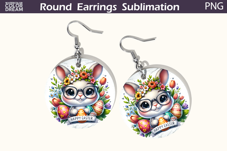 Easter Round Earrings | Easter Animal Earrings