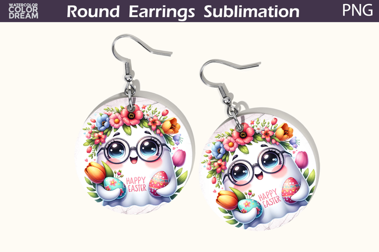 Easter Round Earrings | Easter Animal Earrings