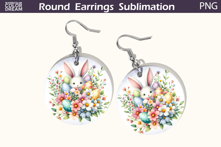 Easter Round Earrings | Easter Animal Earrings