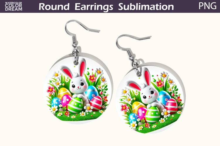 Easter Round Earrings | Easter Animal Earrings