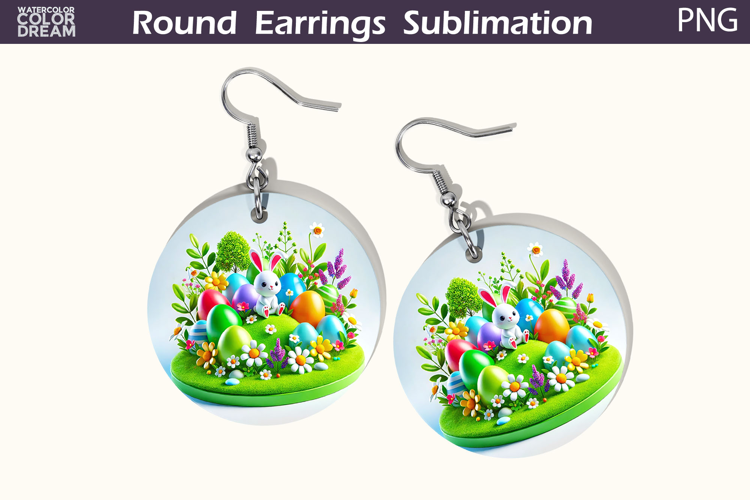 Easter Round Earrings | Easter Animal Earrings