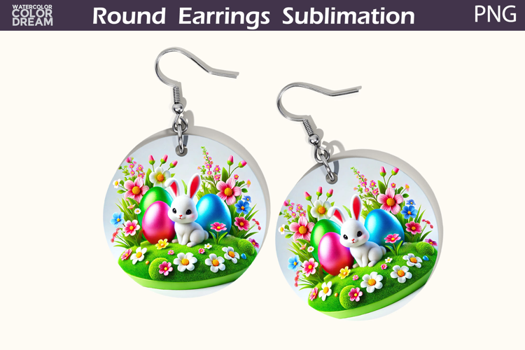 Easter Round Earrings | Easter Animal Earrings