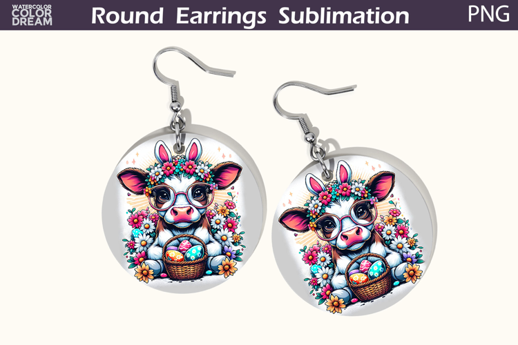 Easter Round Earrings | Easter Animal Earrings