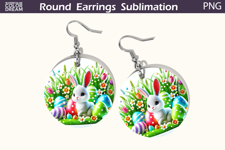 Easter Round Earrings | Easter Animal Earrings