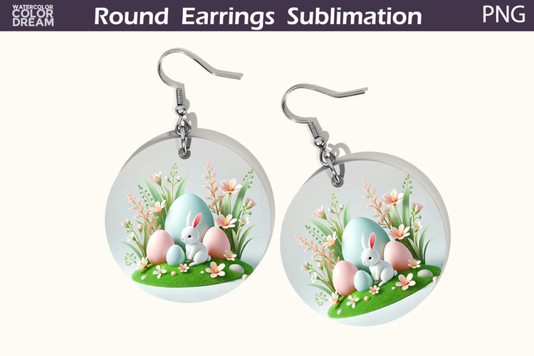 Easter Round Earrings | Easter Animal Earrings