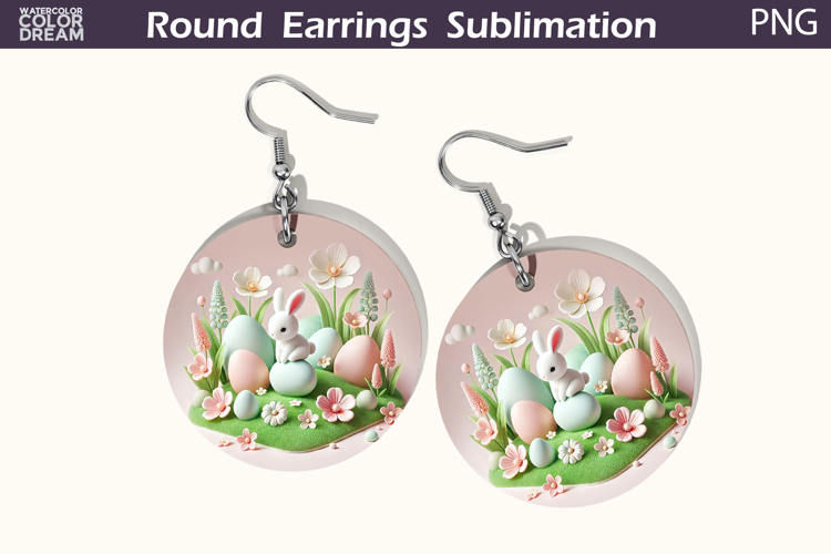 Easter Round Earrings | Easter Animal Earrings