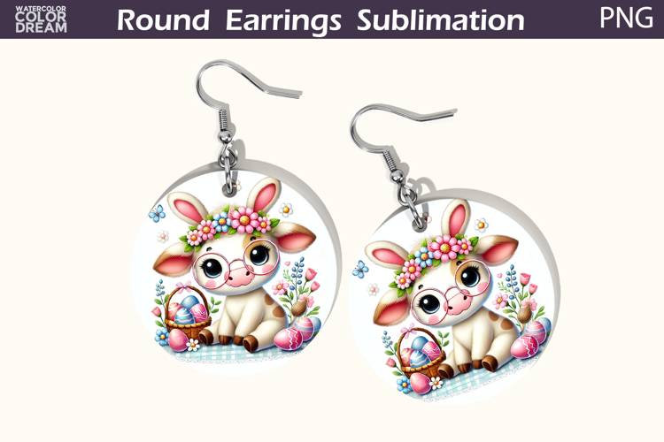 Easter Round Earrings | Easter Animal Earrings