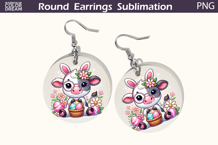 Easter Round Earrings | Easter Animal Earrings