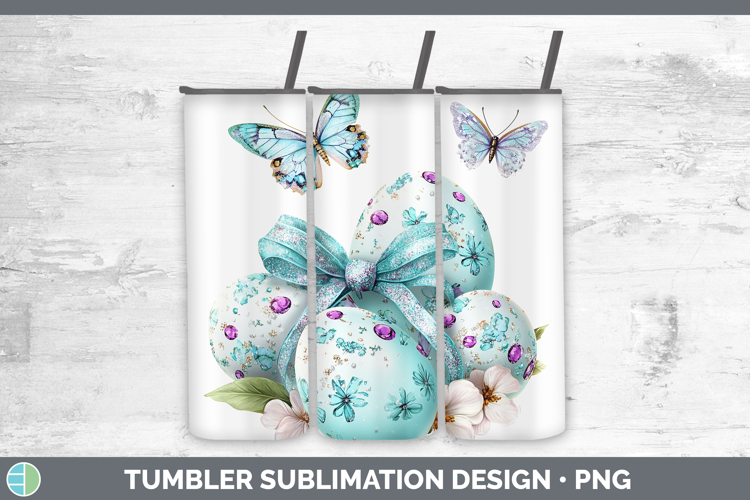 Easter Easter Egg Tumbler Sublimation 20 oz Skinny Tumbler D