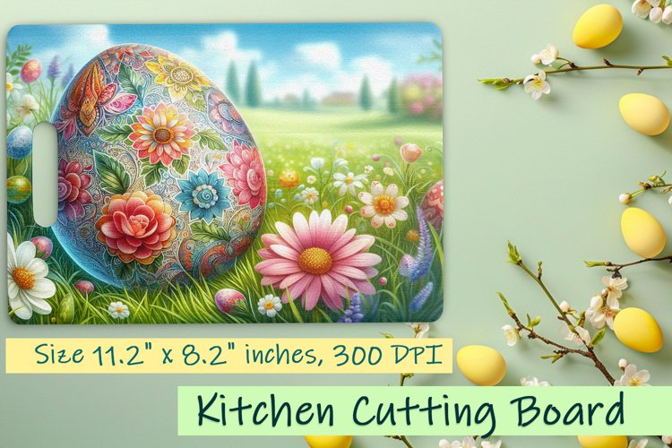 Easter Eggs Cutting Board PNG, Kitchen Cutting Board Design