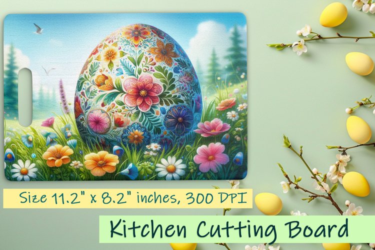 Easter Eggs Cutting Board PNG, Kitchen Cutting Board Design