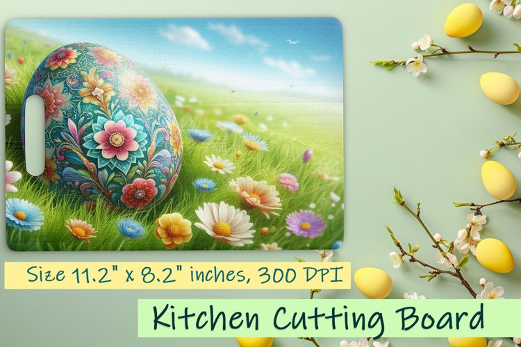 Easter Eggs Cutting Board PNG, Kitchen Cutting Board Design