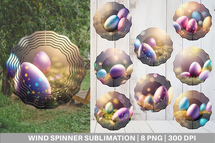 Easter Egg Bokeh Wind Spinner | Sublimation Spinner Design