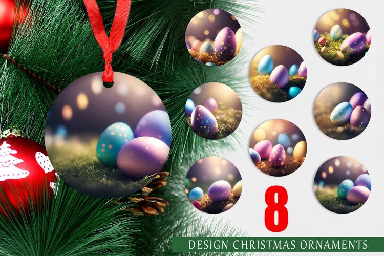 Easter Egg Bokeh Christmas Ornaments