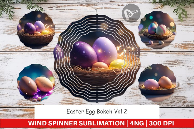 Wind Spinner Easter Egg Bokeh