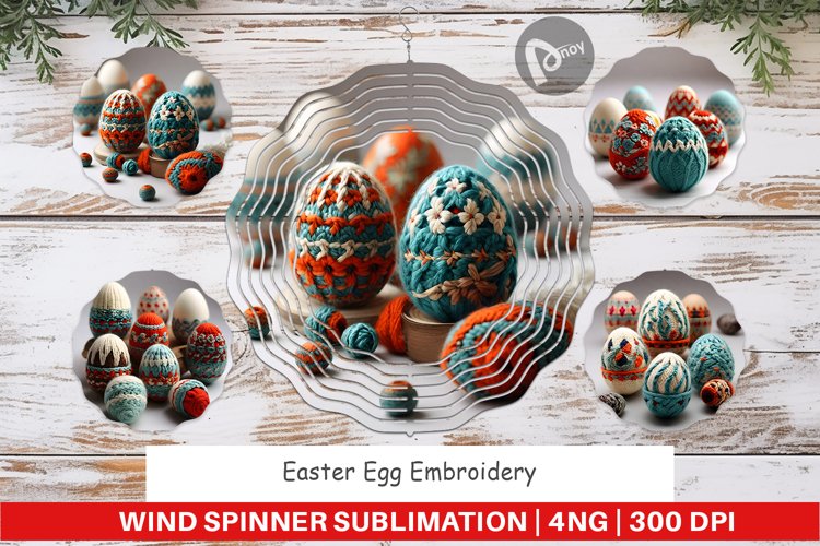 Wind Spinner Easter Egg Embroidery