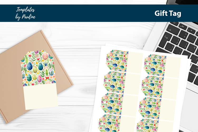 Easter Egg Gift Tag Sheet, Printable Easter Product Label