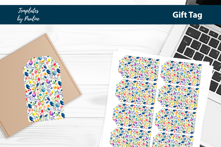 Easter Egg Gift Tag Sheet, Printable Easter Product Label