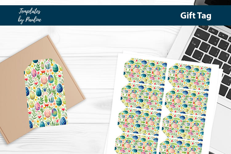 Easter Egg Gift Tag Sheet, Printable Easter Product Label