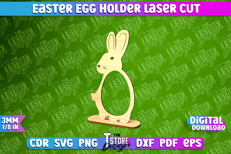 Easter Egg Holder | Easter Rabbit Laser Cut Design | CNC