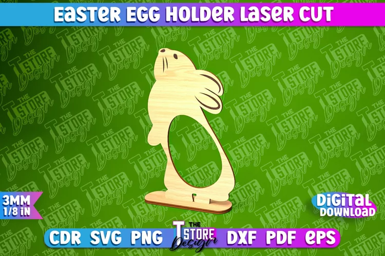Easter Egg Holder | Easter Rabbit Laser Cut Design | CNC