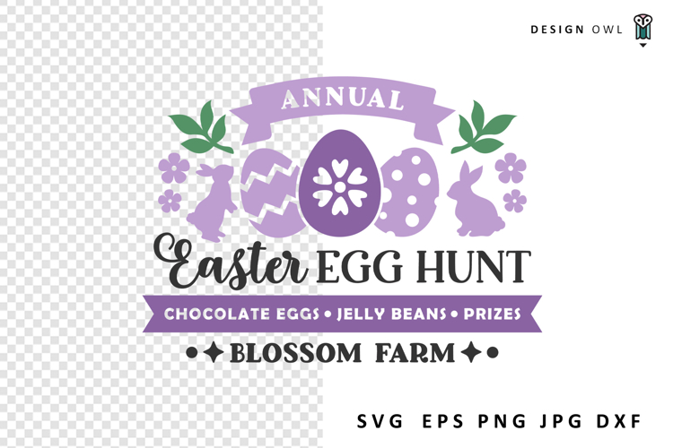Easter Egg Hunt Sign SVG