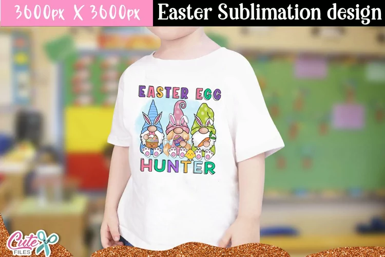 Easter egg hunter | Easter gnome Sublimation Design PNG