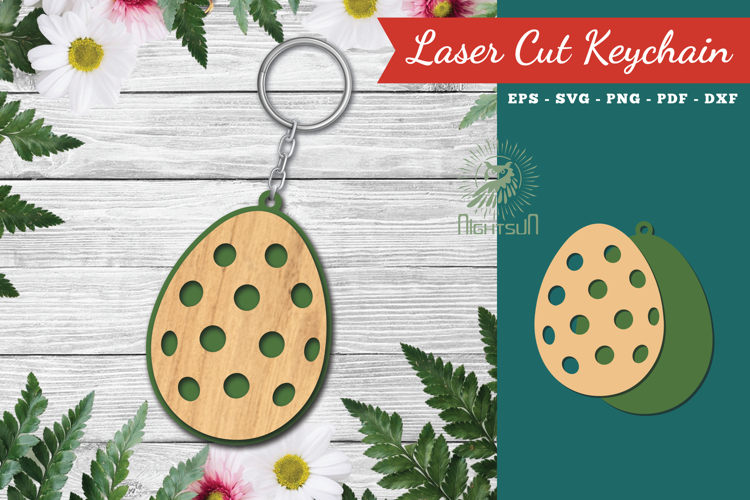 Easter Egg Laser Cut Keychain