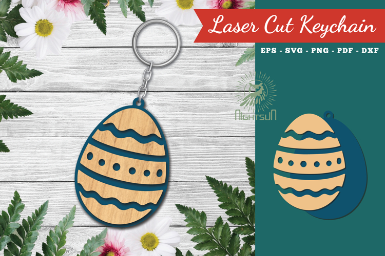 Easter Egg Laser Cut Keychain
