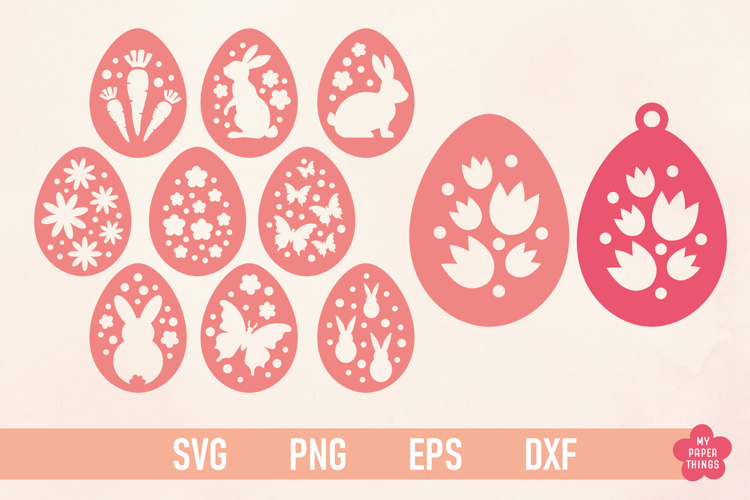 Easter Egg Ornament Svg Laser Cut Bundle