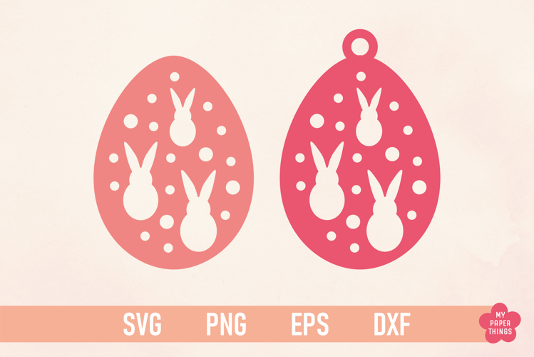 Easter Egg Ornament Svg Laser Cut Files, Easter Bunny Svg
