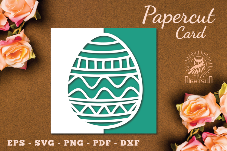 Easter Egg Papercut Card SVG