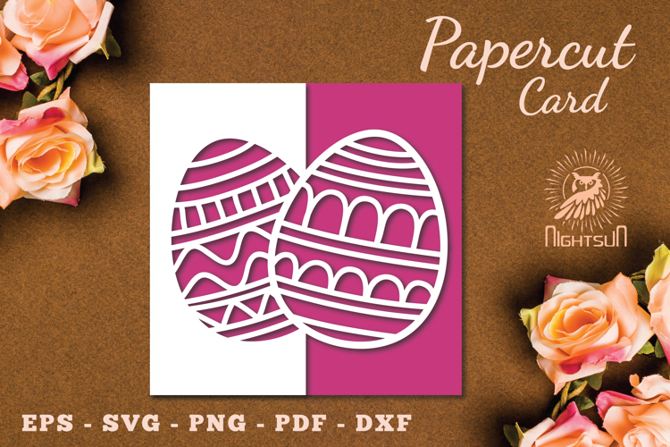 Easter Egg Papercut Card SVG