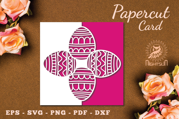 Easter Egg Papercut Card SVG