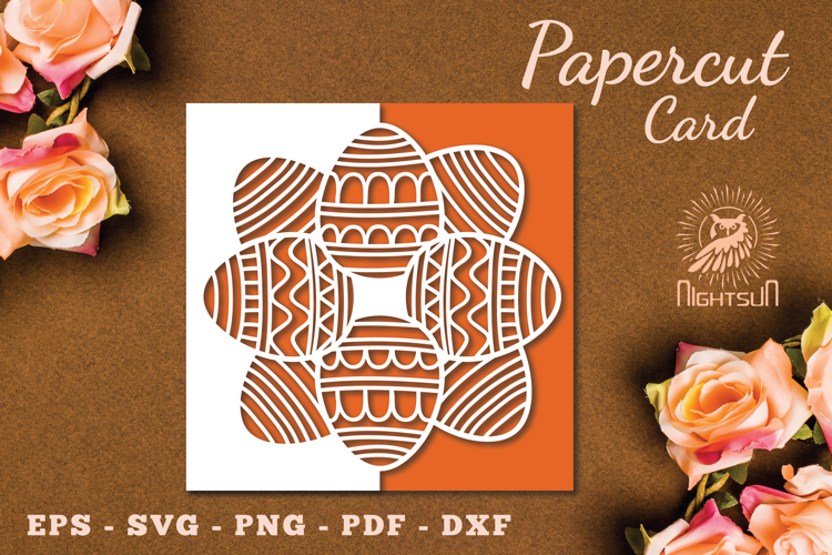 Easter Egg Papercut Card SVG