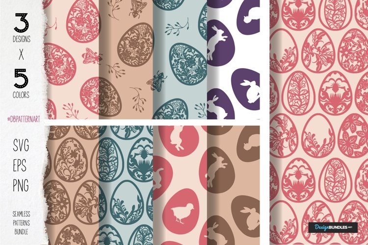 Easter egg pattern bundle for laser cut and sublimation
