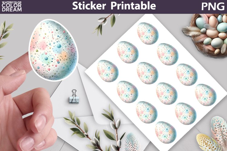 Easter Egg Sticker | Easter Sticker Printable