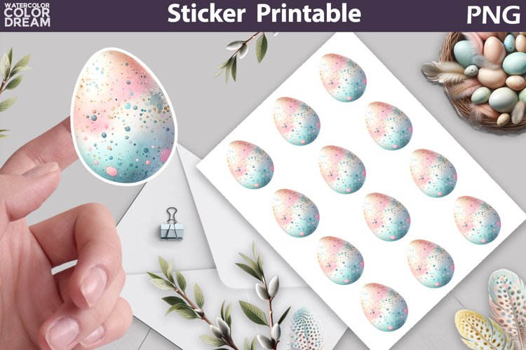 Easter Egg Sticker | Easter Sticker Printable (3296245)