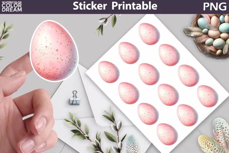 Easter Egg Sticker | Easter Sticker Printable