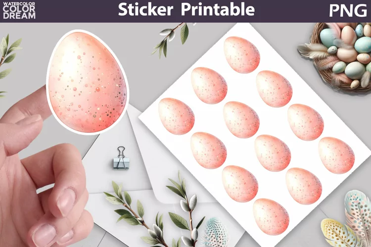 Easter Egg Sticker | Easter Sticker Printable