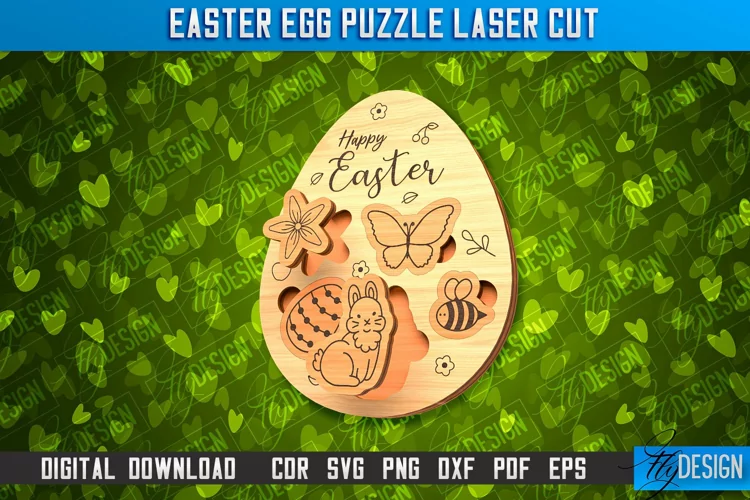 Easter Egg Puzzle | Easter Puzzle Laser Cut Design |CNC File