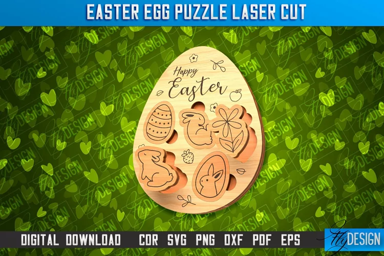 Easter Egg Puzzle | Easter Puzzle Laser Cut Design |CNC File