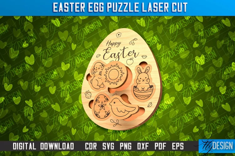 Easter Egg Puzzle | Easter Puzzle Laser Cut Design |CNC File
