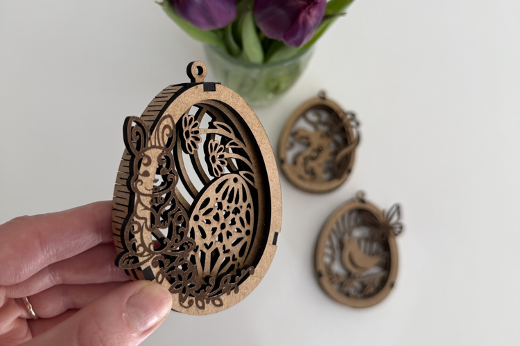 Easter Egg Tag with Bunny