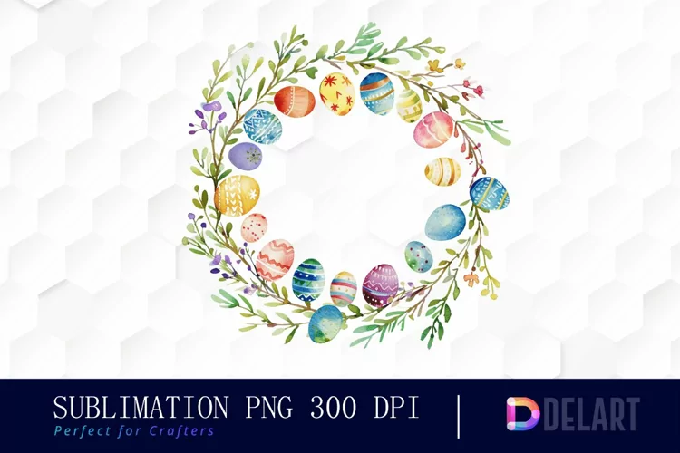 Easter Egg Wreath PNG Clipart