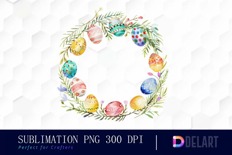 Easter Egg Wreath PNG Clipart