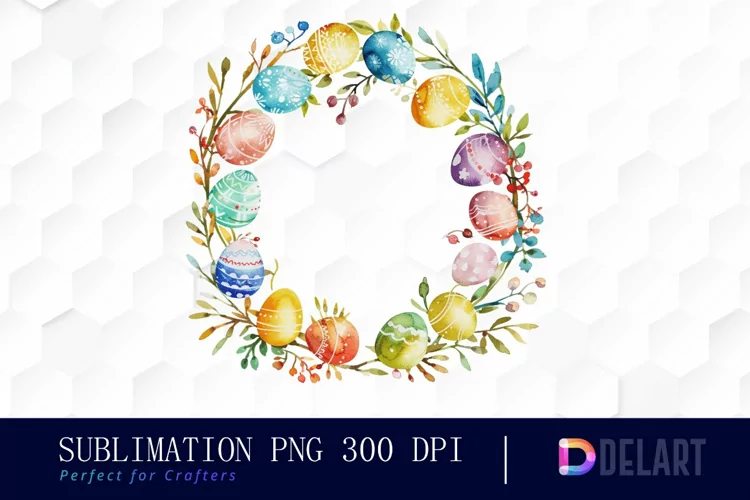 Easter Egg Wreath PNG Clipart