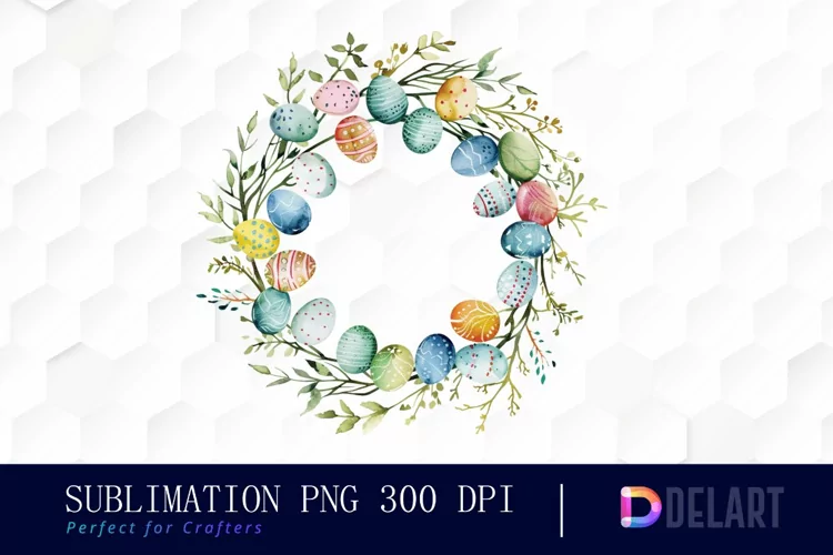 Easter Egg Wreath PNG Clipart